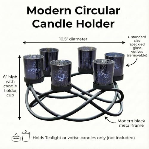 Seraphic Halloween Decorations for Indoor Gothic Table Centerpieces, Black