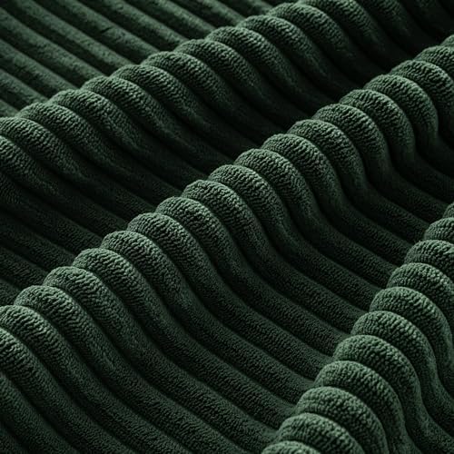 MIULEE Soft Corduroy Decorative Throw Pillow Covers Army Green 16x16