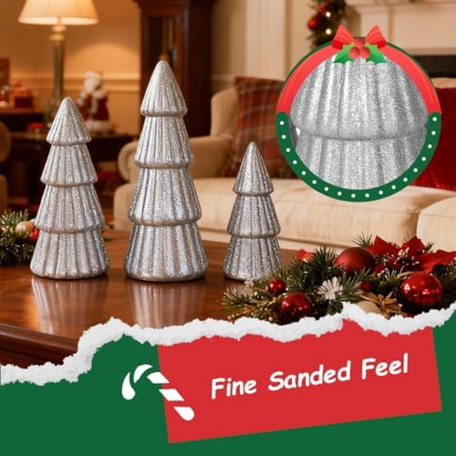 Joyhalo Silver Tabletop Christmas Trees