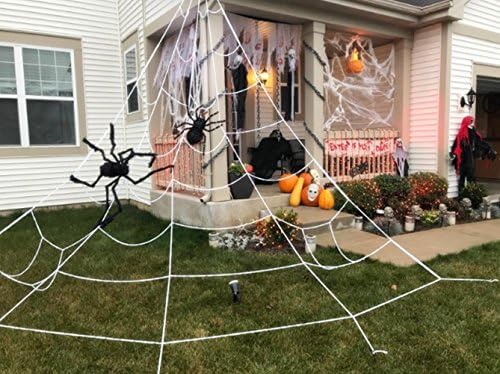 Halloween Decorations Big Spider 4.9 Ft Black Soft Hairy Scary Spider Fake Large Pops for Halloween Outdoor Yard Party