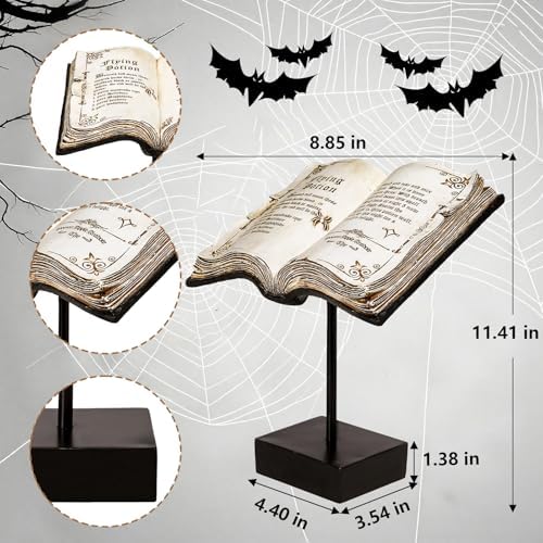 Halloween Indoor Resin Book Decorations Witch Antique Spellbook Centerpiece