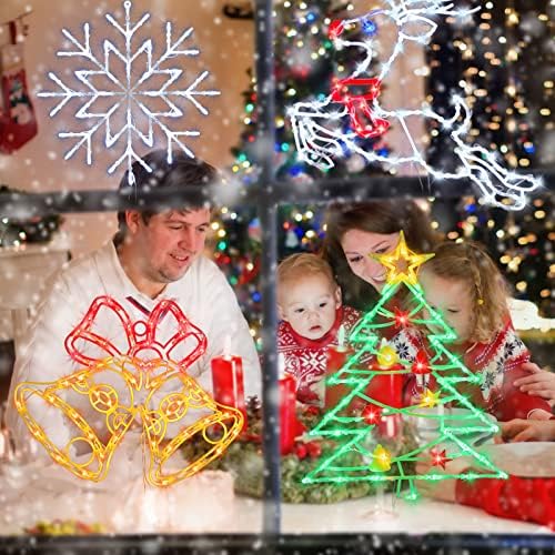 TRWYMZ Christmas Decorations - 16" Christmas Window Silhouette Lights