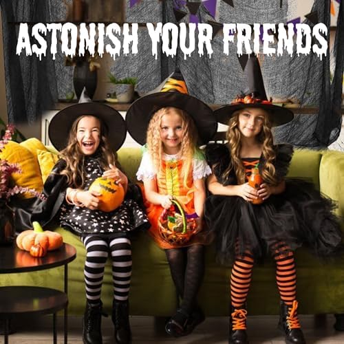 (30 x 420 in. Halloween Creepy Cloth, Spooky Giant Cheese Cloth Tapestry for Halloween Party Supplies Decorations Outdoor Yard Home Wall Decor, Black