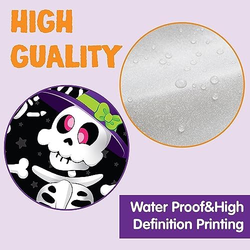JOYIN 3 Pcs 30”x72” Door Cover Skeleton Halloween Decorations Indoor, Haunted House Home Decor Stickers Party Supplies Favors for Garage Window Wall Cute
