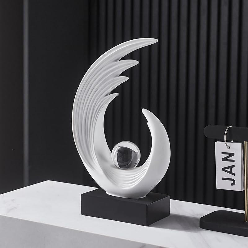 Modern Abstract Art Sculptures / White