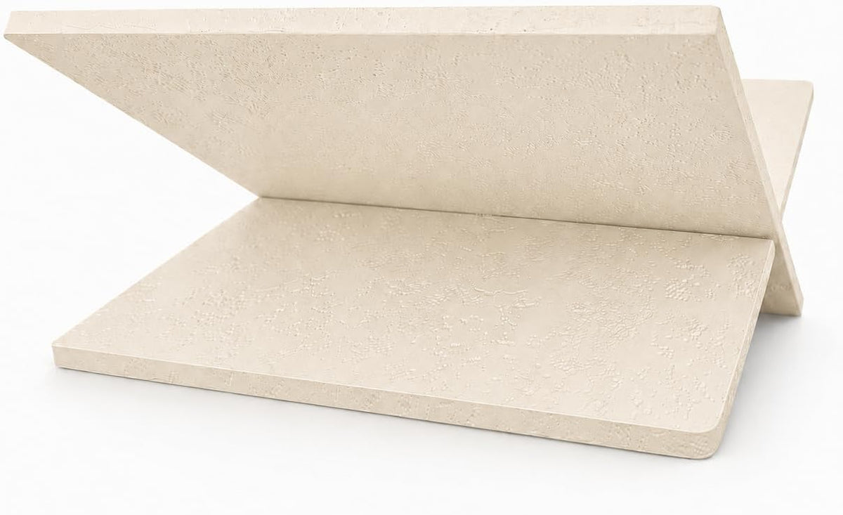 Faux Travertine Resin Book Stand, Large Open Book Holder Stand for Display & Reading, Coffee Table Book Stand for
