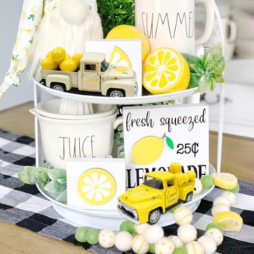 Lemon Truck Decor with Mini Fake Lemons Lemon Decorations, Cream