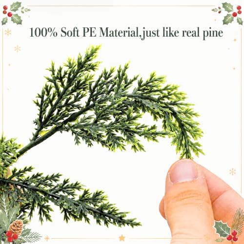 2 Pcs 32'' Artificial Christmas Teardrop Swag, Faux Greenery Door Swag