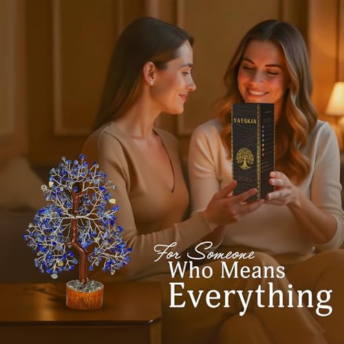 YATSKIA Lapis Lazuli Crystal Tree of Life | Crystal and Healing Stone Decor | Birthday Gifts for Women | Home Decor