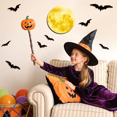 Halloween Moon Bat Wall Decor Wood Halloween Wall Art Party Decorations