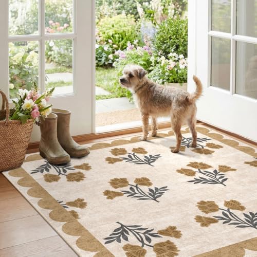 3x3 Square Entryway Rug - Front Door Mat Indoor Outside Entrance
