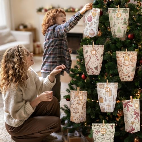 24 Christmas Advent Calendar to Fill, DIY Advent Calendar Gift Bags
