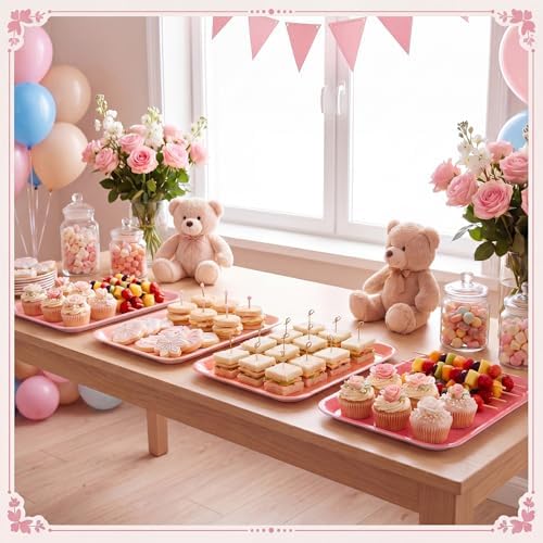 4 Pieces Wedding Serving Trays Melamine Platters