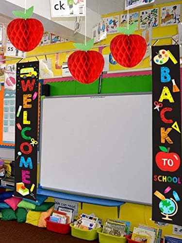 10 Packs Honeycomb Tissue Paper Apple Kalolary Back to School Hanging Apple