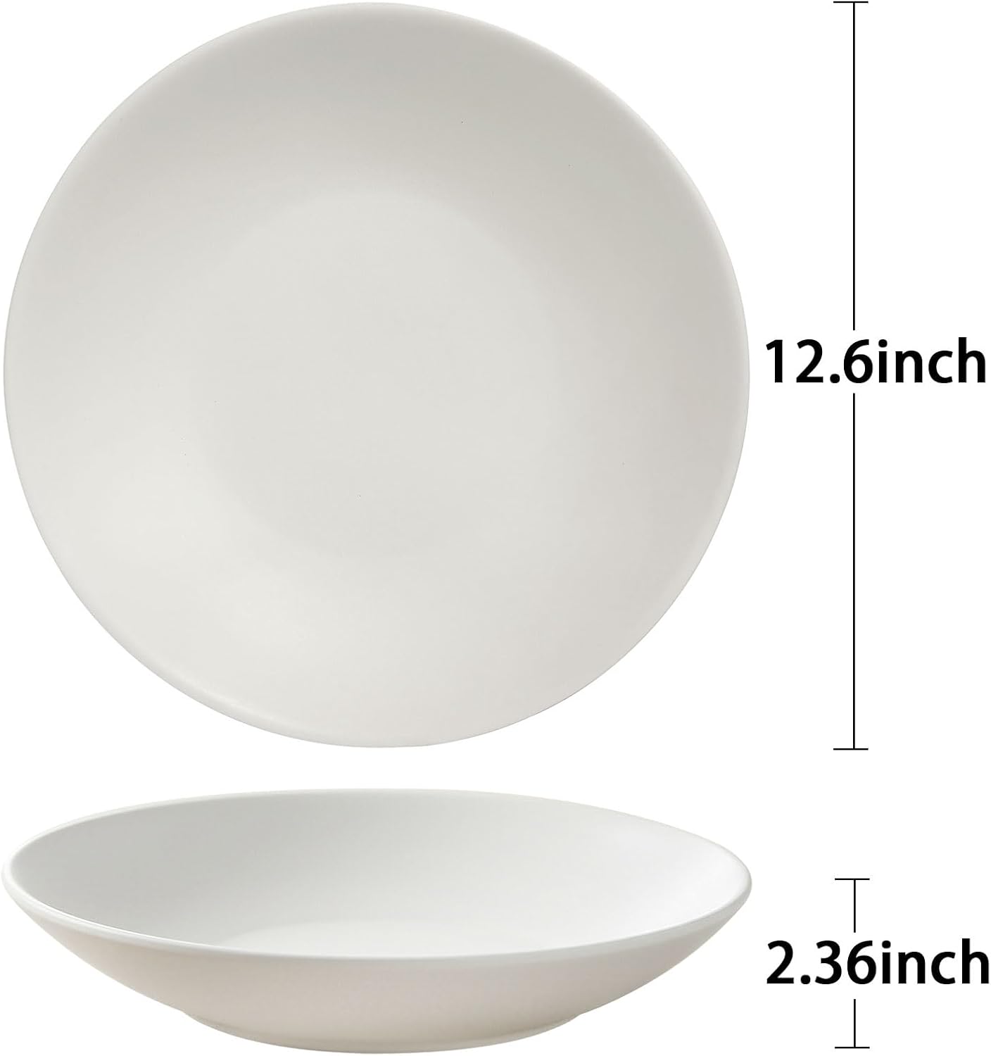 Large Ceramic Catchall Tray for Entryway / White / 12.6 Inch