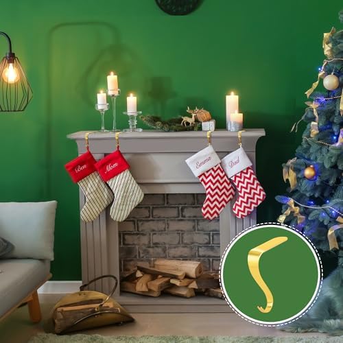 Stocking Holders for Mantle,Christmas Stocking Hooks for Fireplace