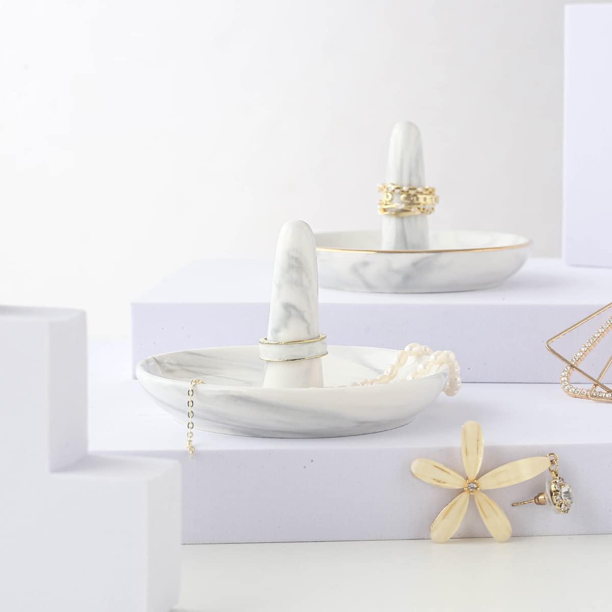 Marble Ring Dish Holder / Grey 2