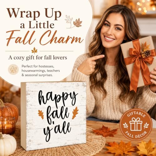 Fall Decorations for Home Fall for Jesus He Never Leaves Wood Sign