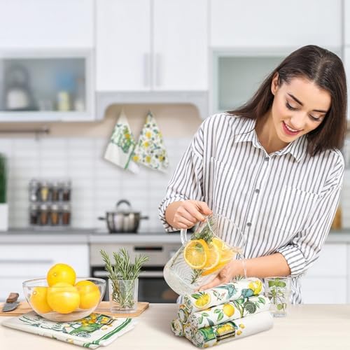 Sratte 6 Pcs Vintage Butterfly Kitchen Towels Fall Dish Towels, 24x16 Inch