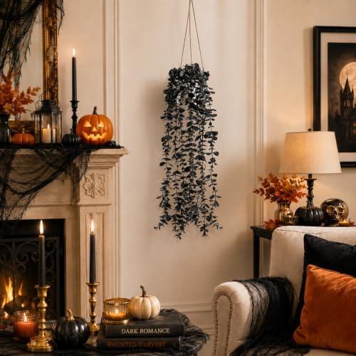 Der Rose Fake Eucalyptus Hanging Plants for Halloween Party Decorations