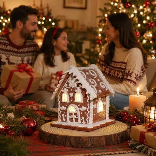 Gingerbread House Christmas Decorations - 1PC Clay Dough Cookie White House
