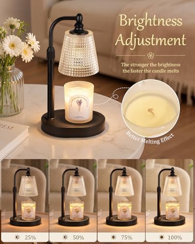 Candle Warmer Lamp with Timer Birthday Gifts for Women,Black