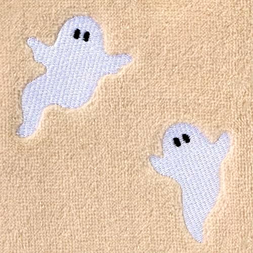 SKL Home Halloween Tossed Ghosts Hand Towel Set-2pc, 100% Cotton, Taupe