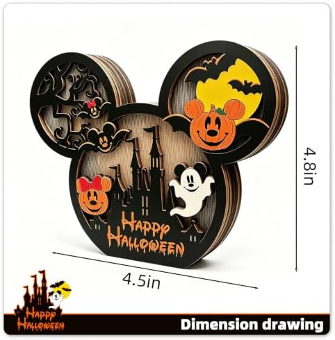 Mouse Halloween Decorations Wooden Table Centerpieces