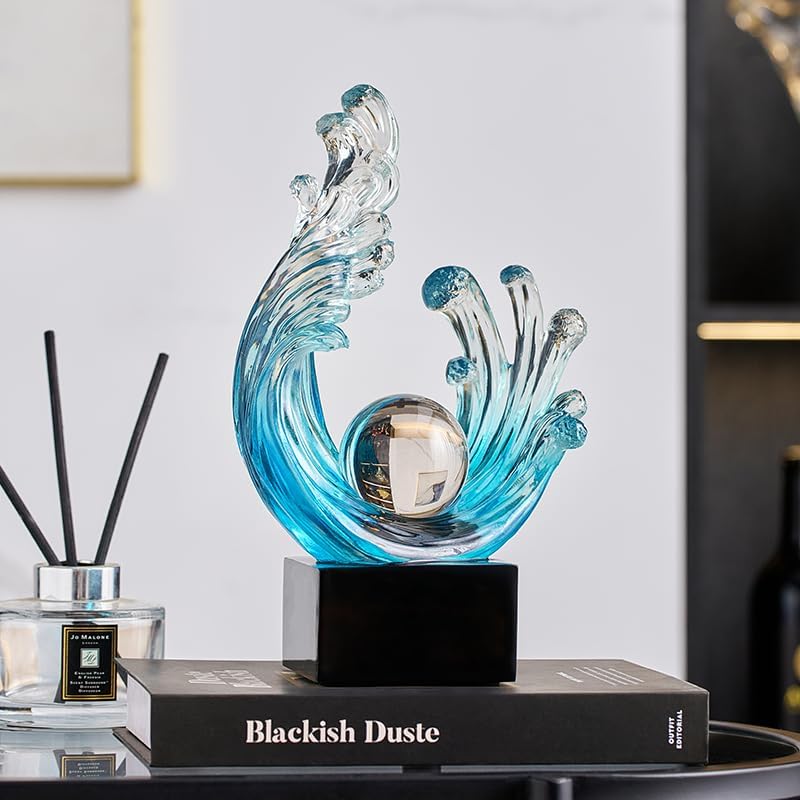 Modern Abstract Decorative Style Statue / A / Light-blue