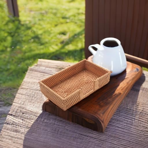 Wicker Napkin Tray / Rattan / 9.5 Inch / 9.5 x 5.5 x 2