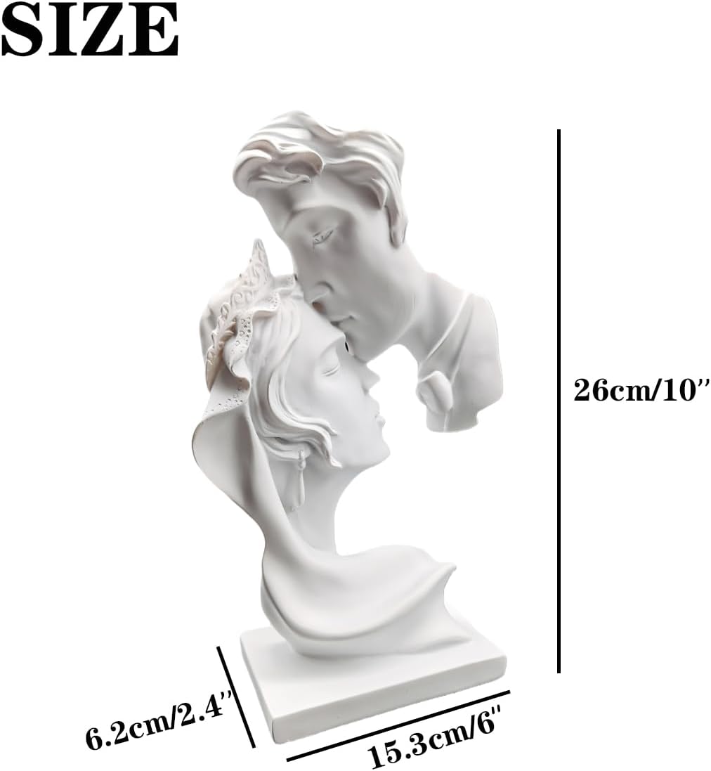 Kiss Statues / Resin Statue Ornaments / Kiss-white
