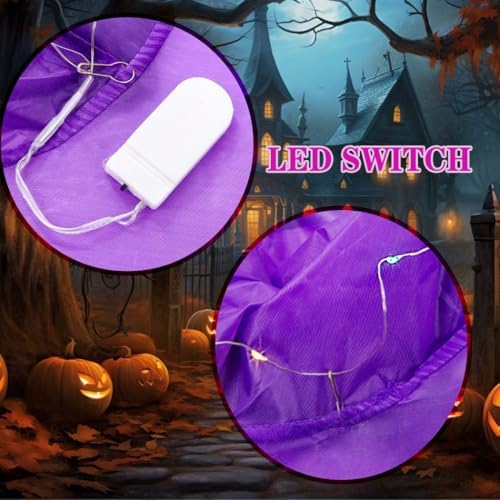 light up Halloween Decorations Witch Hat Hanging sawtooth Lights Ghost hats