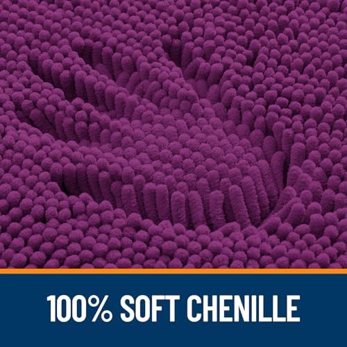 OLANLY Bathroom Runner Rugs 47x17, Extra Soft Absorbent Chenille Bath Rugs