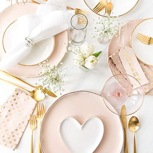 wonlex Pearl Napkin Rings Set of 12, Silver Napkin Ring Pearls for Easter, Thanksgiving Day, Christmas, Birthday Party and Table (Pearls - Silver)