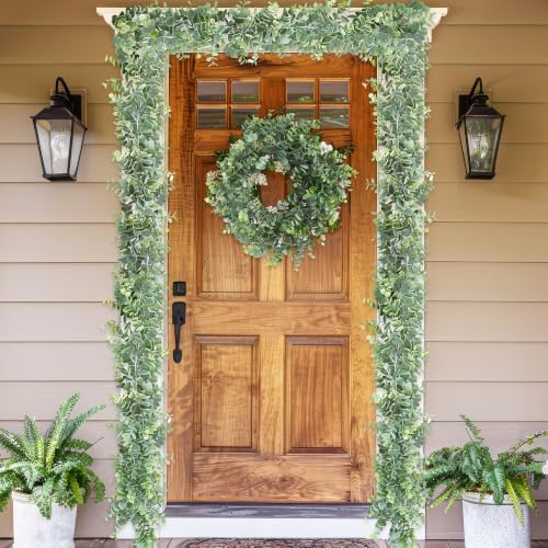 2Pack Faux Eucalyptus Garland, 11.8FT Fake Eucalyptus Vines for Decorations