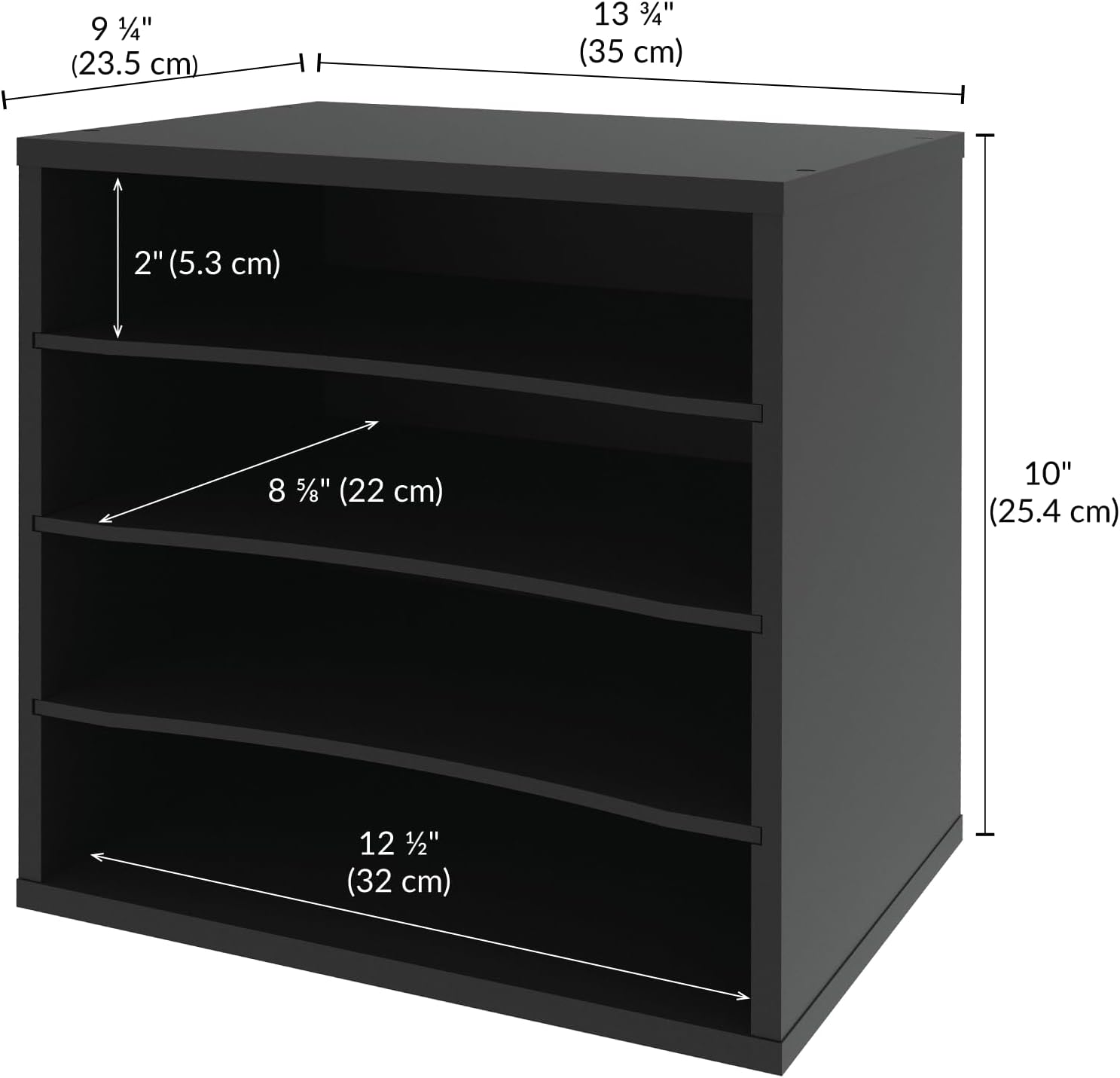 Ballucci 4-Tier Paper Organizer for Desk, Stackable Tray, Desk Storage Organizer Shelves, Stacking Letter Paper Tray