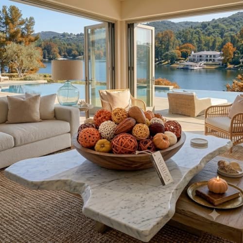 ANDALUCA Decorative Balls Orbs Bag (Pumpkin Orange)