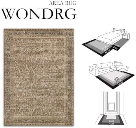 9x12 Brown Neutral Retro Area Rug