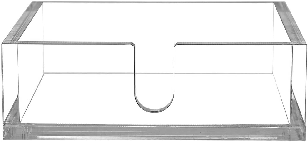 Acrylic Lunch Napkin Holder / 7.1 x 7.1 x 2.6 / Inch Lunch Napkin Holder / Clear
