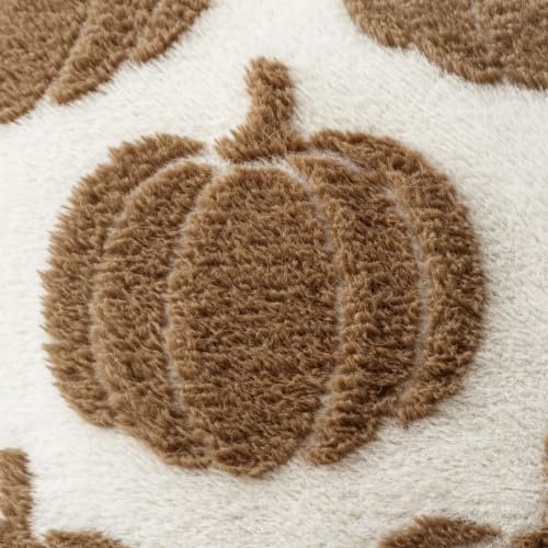Fall Pumpkin Pillow Covers Fall Decor 18x18 Set of 2 Light Brown
