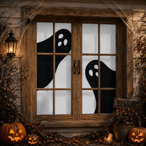 Mindsoft 2 Pcs Halloween Boo Silhouette Window Decor