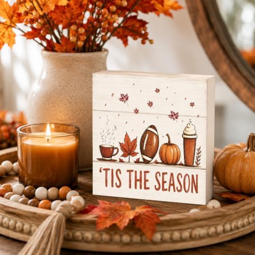 Minimal Pumpkin Fall Decor Sign | Tis The Season Line Art Wall