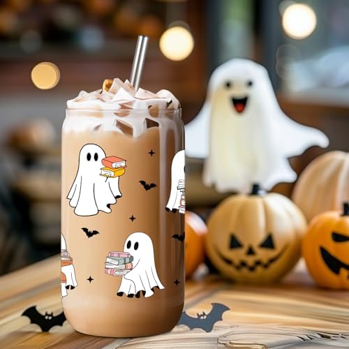 Fairy's Gift Ghost Reader Halloween Cup, Cute Spooky Gifts for Book Lovers