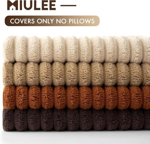 MIULEE Fall Decorative Throw Pillow Covers Chocolate Brown Rust 20x20