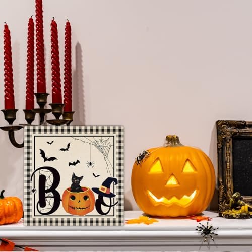 Halloween Decorations Indoor Halloween Cat Wood Sign
