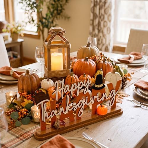 Cinnvoice Fall Table Decoration Metal Thanksgivingtiered Tiered tray Decor