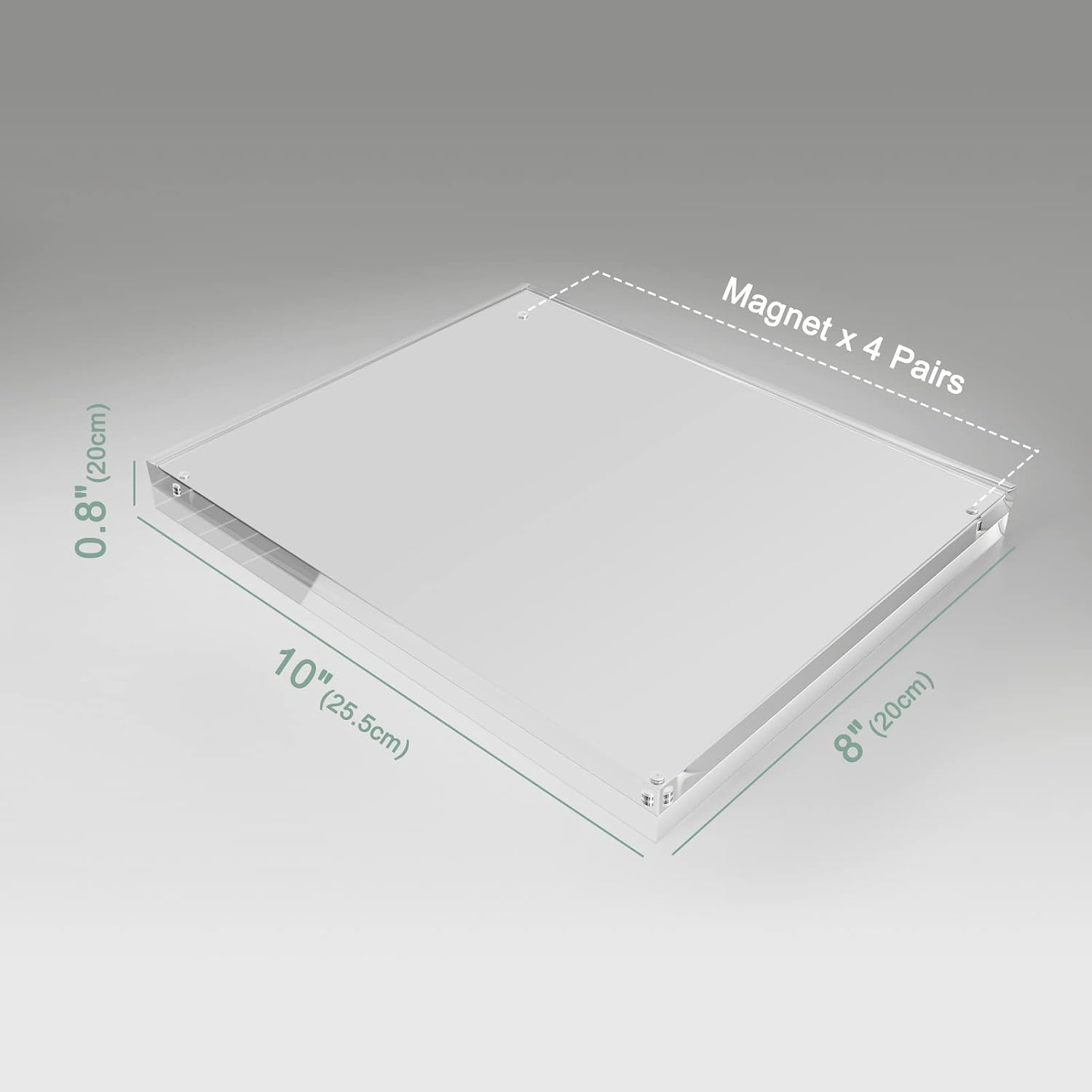 SYNTRIFIC 8x10 Acrylic Frames 5 Pack Clear Lucite Picture Frame Magnetic | Clear Lucite Frames, Stand on Desk