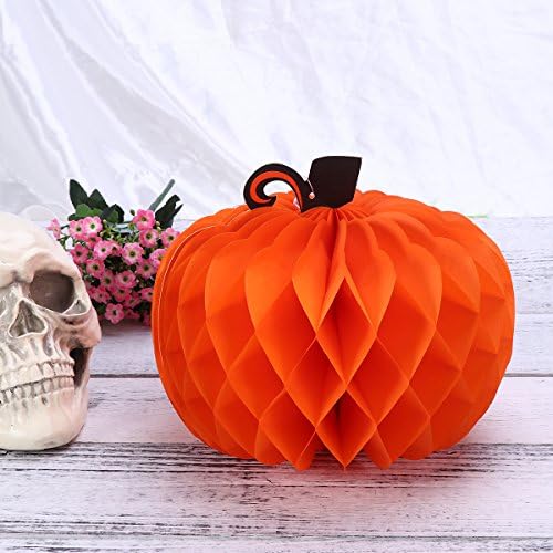 8PCS Halloween Honeycomb Paper Tissue Kalolary Paper Pumpkin for Decorating