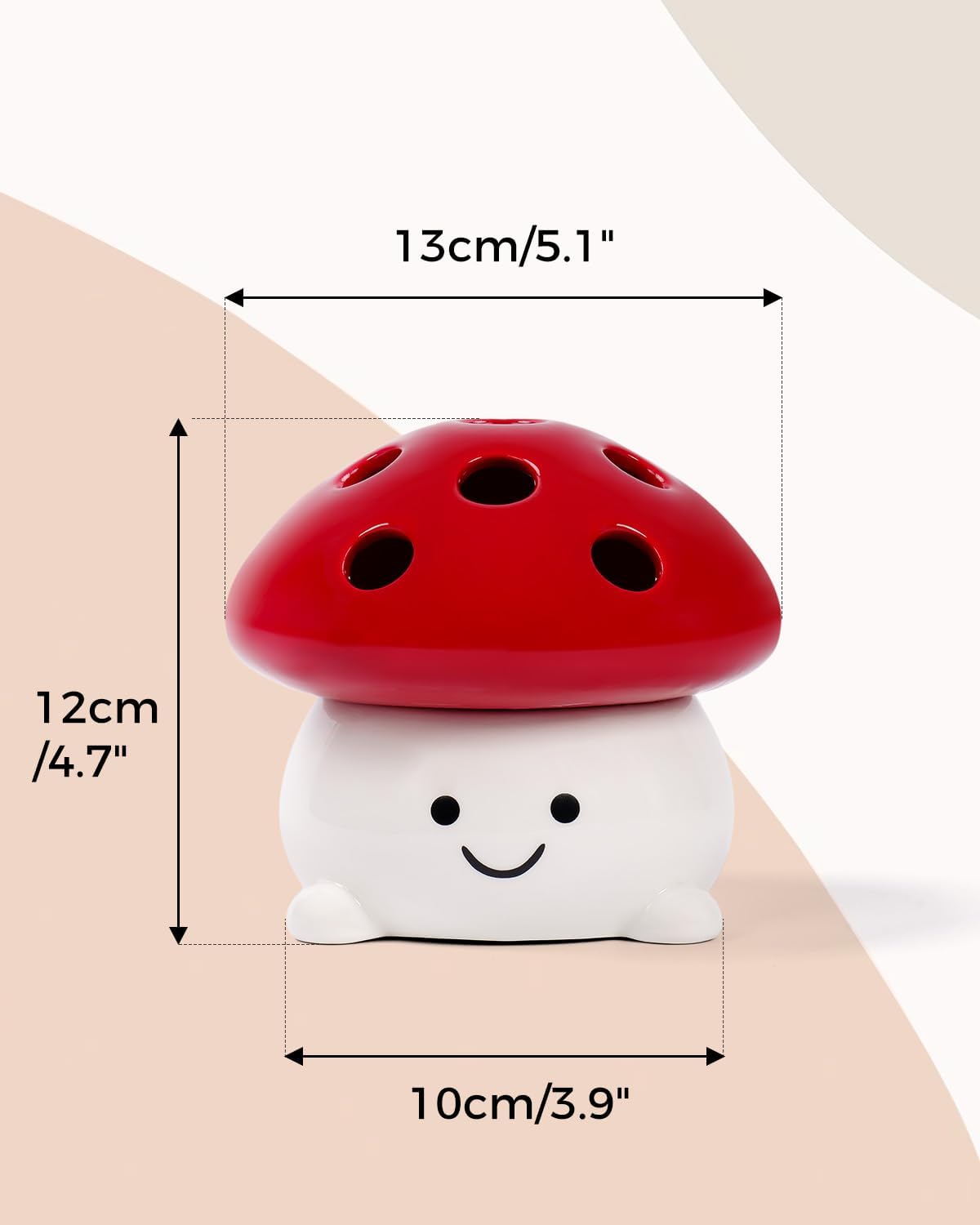 Smily Face Incense Cone Holder Mushroom Incense Cone Burner Unique Gifts for Women Men