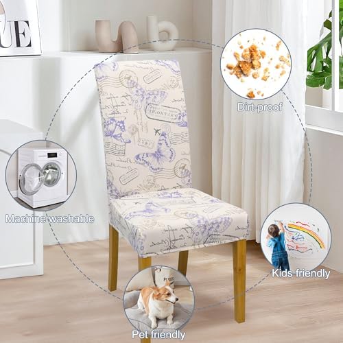 Dining Chair Covers, Stretch Seat Covers, Washable Furniture Protector